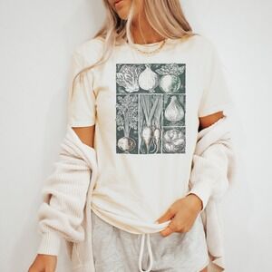 Botanical Garden Graphic Tee Vintage Vegetable Illustration Natural